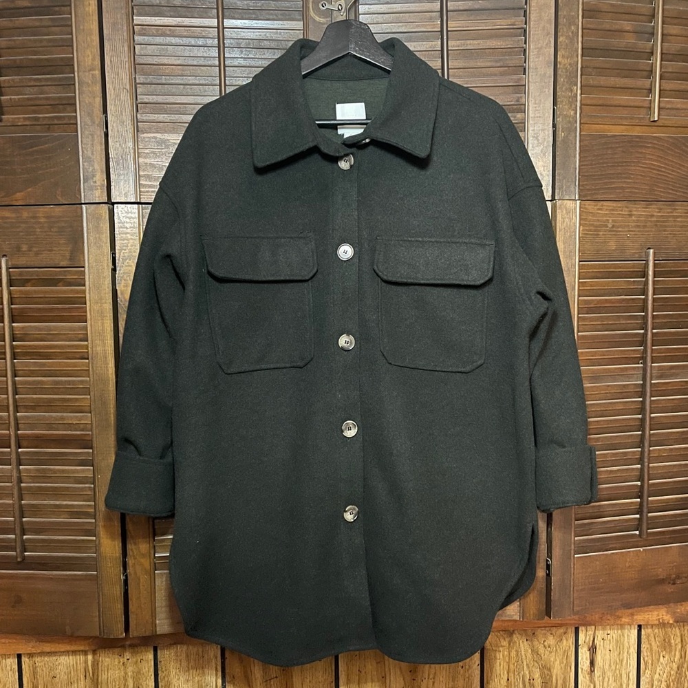 H&M Dark Green Shacket